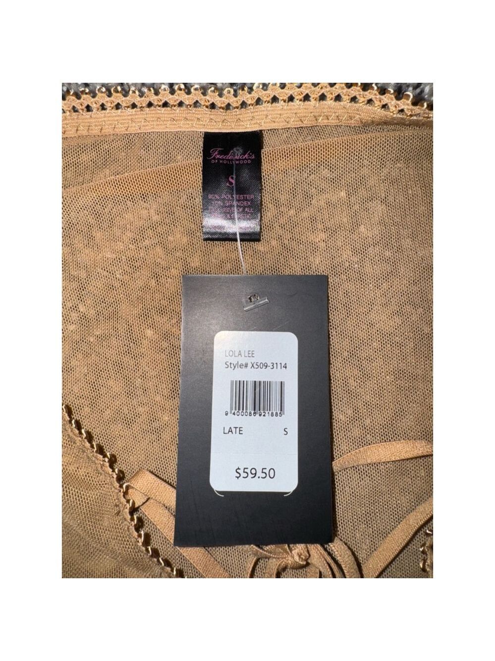 Women's Frederick's of Hollywood Bodysuit Size S Tan - Picture 7 of 10